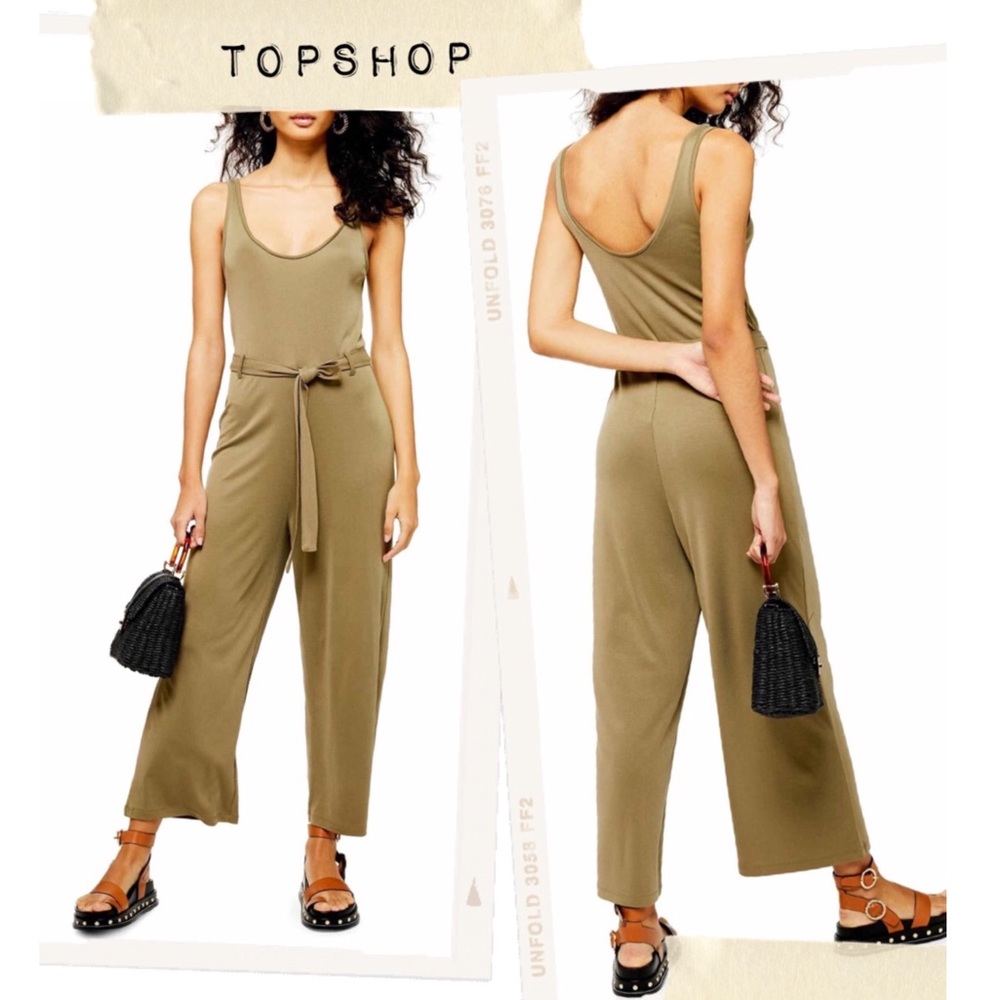 TopShop Slinky Scoop Neck Jumpsuit